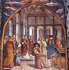 Scenes from the Life of St Francis (Scene 9, north wall) by Benozzo di Lese di Sandro Gozzoli